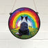 Border Collie Rainbow Bridge Stained Glass Effect Suncatcher